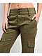 Empyre Britt Y2K Burnt Olive Low Rise Flare Cargo Pants - Thumbnail image 4 of 5