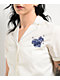 Empyre Bucky Rose Beige Crop Button Up Short Sleeve Shirt - Thumbnail image 3 of 4