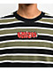 Empyre Burner Knit Deep Lichen Green Stripe T-Shirt - Thumbnail image 2 of 3