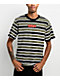 Empyre Burner Knit Deep Lichen Green Stripe T-Shirt - Thumbnail image 1 of 3