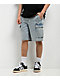 Empyre Cargo Loose Fit Light Blue Denim Skate Shorts - Thumbnail image 1 of 6