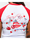 Empyre Cherry Lovin' Red & White Raglan Crop T-Shirt - Thumbnail image 4 of 4
