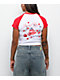 Empyre Cherry Lovin' Red & White Raglan Crop T-Shirt - Thumbnail image 1 of 4