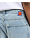 Empyre Colby Light Blue Wash Ultra Wide Denim Skate Jeans - Thumbnail image 6 of 8