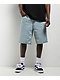 Empyre Colby Loose Fit Light Blue Denim Skate Shorts - Thumbnail image 1 of 3