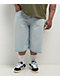 Empyre Colby Ultra Wide Blue Wash Denim Skate Shorts - Thumbnail image 3 of 7