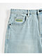 Empyre Colby Ultra Wide Blue Wash Denim Skate Shorts - Thumbnail image 6 of 7