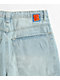 Empyre Colby Ultra Wide Blue Wash Denim Skate Shorts - Thumbnail image 7 of 7