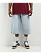Empyre Colby Ultra Wide Blue Wash Denim Skate Shorts - Thumbnail image 1 of 7