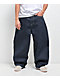 Empyre Dark Blue Baggy Barrel Jeans - Thumbnail image 1 of 7