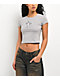Empyre Dark Punk Grey Crop T-Shirt - Thumbnail image 1 of 3