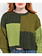Empyre Dehya Patchwork Green Crop Sweater - Thumbnail image 3 of 3