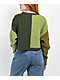 Empyre Dehya Patchwork Green Crop Sweater - Thumbnail image 2 of 3