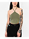 Empyre Devon Olive Green Halter Top - Thumbnail image 1 of 3