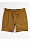 Empyre Dixon Tobacco Brown Elastic Waist Shorts