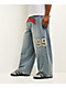 Empyre Double Knee Chenille Blue Wash Ultra Wide Jeans - Thumbnail image 5 of 8
