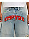 Empyre Double Knee Chenille Blue Wash Ultra Wide Jeans - Thumbnail image 7 of 8