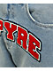 Empyre Double Knee Chenille Blue Wash Ultra Wide Jeans - Thumbnail image 8 of 8