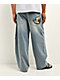 Empyre Double Knee Chenille Blue Wash Ultra Wide Jeans - Thumbnail image 2 of 8