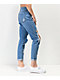 Empyre Easton Jeans boyfriend desgastados de lavado mediano