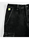 Empyre Easy Now Cargo Ultra Loose Black Denim Skate Shorts - Thumbnail image 4 of 6