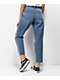 Empyre Eileen Checkerboard Striped Light Wash Mom Jeans