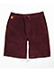 Empyre Elastic Waist Burgundy Corduroy Skate Shorts