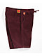 Empyre Elastic Waist Burgundy Corduroy Skate Shorts - Thumbnail image 4 of 4