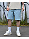 Empyre Elastic Waist Light Blue Corduroy Skate Shorts