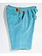 Empyre Elastic Waist Light Blue Corduroy Skate Shorts