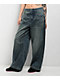 Empyre Engine Extent Wide Leg Blue Wash Jeans - Thumbnail image 1 of 7