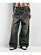 Empyre Extent Petrol Wash Low Rise Wide Leg Jeans - Thumbnail image 1 of 9
