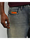 Empyre Faded Blue Wash Loose Fit Skate Shorts - Thumbnail image 3 of 5