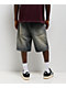 Empyre Faded Blue Wash Loose Fit Skate Shorts - Thumbnail image 2 of 5