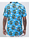 Empyre Feudal Flames Blue Short Sleeve Button Up Shirt - Thumbnail image 2 of 3