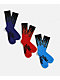 Empyre Flames Black 3 Pack Crew Socks - Thumbnail image 1 of 2