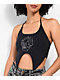 Empyre Flora Rhinestone Black Halter Top - Thumbnail image 3 of 6