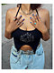 Empyre Flora Rhinestone Black Halter Top - Thumbnail image 6 of 6