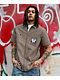 Empyre Glen Black, White & Brown Stripe Short Sleeve Zip Shirt - Thumbnail image 5 of 8