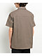 Empyre Glen Black, White & Brown Stripe Short Sleeve Zip Shirt - Thumbnail image 2 of 8