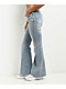 Empyre Glimmer Blossom Light Blue Wash Mid Rise Flare Jeans - Thumbnail image 3 of 5