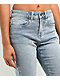 Empyre Glimmer Blossom Light Blue Wash Mid Rise Flare Jeans - Thumbnail image 4 of 5