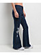 Empyre Glimmer Evening Dark Blue Mid Rise Flare Jeans - Thumbnail image 7 of 9