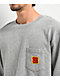 Empyre Hammer Time Heather Grey Long Sleeve Pocket T-Shirt - Thumbnail image 2 of 2
