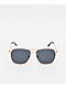 Empyre Hayes Black & Gold Square Aviator Sunglasses