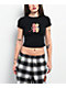 Empyre Heavenly Hugs Black Crop T-Shirt - Thumbnail image 1 of 3