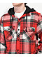 Empyre Hit Back Red Hooded Flannel Shirt - Thumbnail image 3 of 4