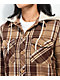 Empyre Holly Brown Hooded Flannel Shirt - Thumbnail image 3 of 3