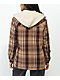Empyre Holly Brown Hooded Flannel Shirt - Thumbnail image 2 of 3