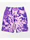 Empyre I Don't Care Purple Tie Dye Sweat Shorts - Thumbnail image 2 of 2